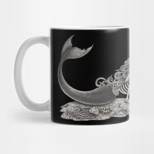 Mermaid skull fantasy surreal art. Mug